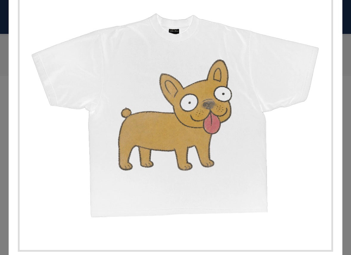 Frenchie cartoon tee