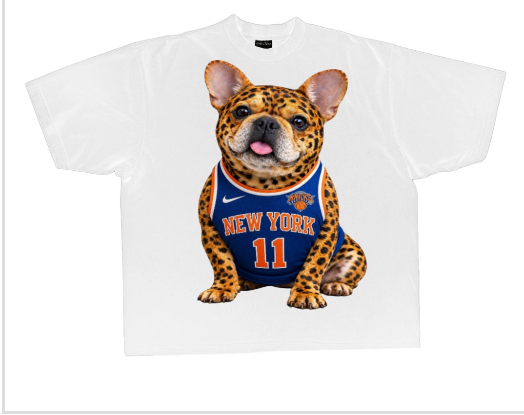Knicks Frenchie tee in white