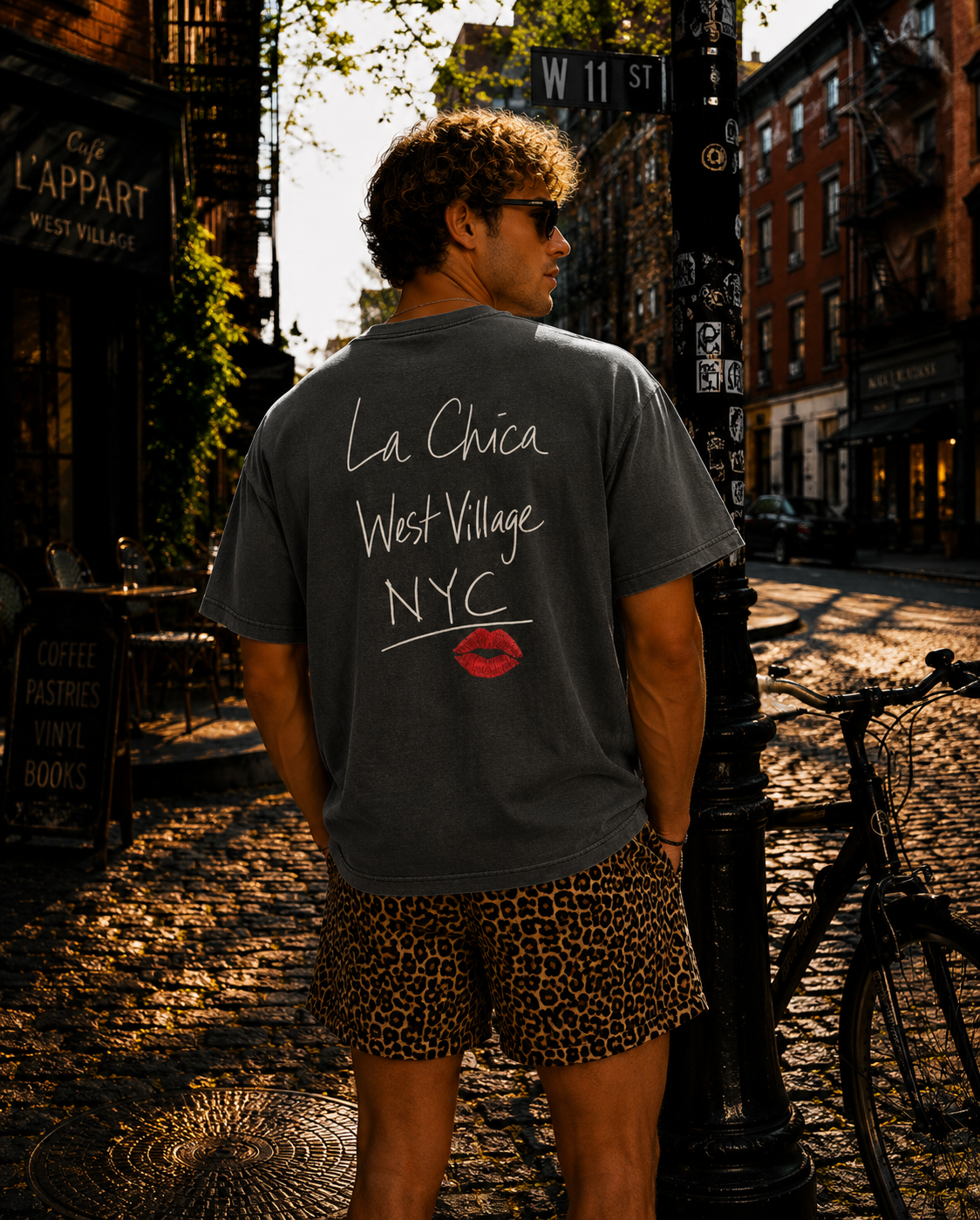 Knicks Frenchie tee in shadow color